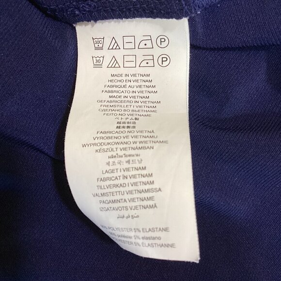 Michael Kors Navy Jersey Halter Maxi Slit Dress Sz M #296C - Picture 8 of 9